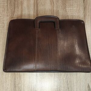 Vintage Classic Brown Leather Men's Briefcase